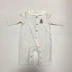 slapslip ロンパース カバーオール 60 70 ベビー服　白　 ベージュ