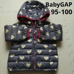 BabGAP　ダウン　アウター　95〜100 ハート　デニム