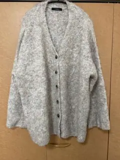 w closet ブークレ起毛　ロングカーディガン