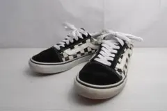 【チェッカーフラグ】 VANS バンズ　オールドスクール　スニーカー　24㎝