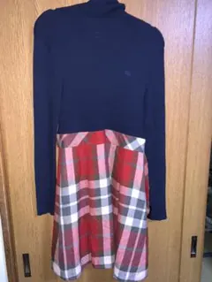 【雑誌掲載】バーバリー　ブルーレーベル　ニットドッキングワンピース　38