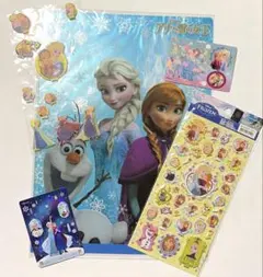 アナと雪の女王 ぷっくりシールとキラキラステッカー、クリアファイルセット
