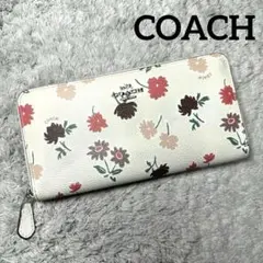 COACH コーチ 長財布 ラウンドファスナー PVC×レザー