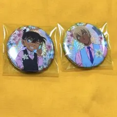 コナン　缶バッジ　江戸川コナン　安室透　ホログラム