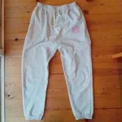 女児 ❤スウェットパンツ 140ピンクプリント裏フリース