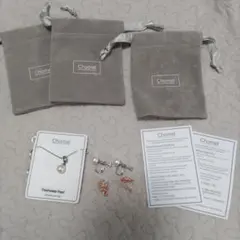 Chomel 真珠ネックレスとイヤリングセット