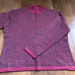 レオパード柄ピンクカーディガン