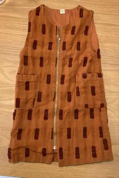 オレンジ ジャンバースカート サイズ100