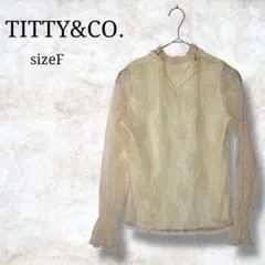 【ティティアンドコー】レーストップス　レースブラウス　大人かわいい　Fのサムネイル