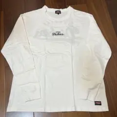 Dickies ロゴ入り長袖Tシャツ L ホワイト