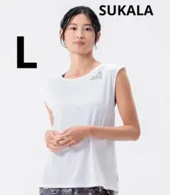 SUKALA 【新品未開封】バッククロスプリントTシャツ L オフホワイト