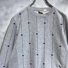 AXGY 単色タグ スウェット 古着 チャンピオン 総柄 リバースウィーブ 復刻