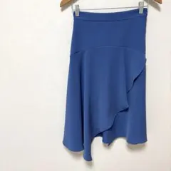 XS小さいサイズ【ジルスチュアート】イレギュラーヘムスカート　青ブルー系　アシメのサムネイル