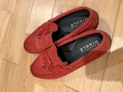 MONSIEUR NICOLE スエード モカシン デッキシューズ レッドのサムネイル