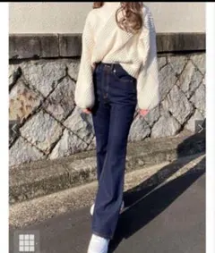 grl センターラインフレアデニムパンツ cu429