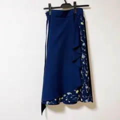 ネイビー フレアスカート Mサイズ INGNI イング 花柄 小花 春