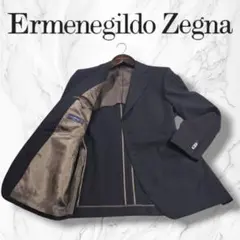 Zegna TROPICAL 50G ブラック ピンストライプジャケット 日本製のサムネイル