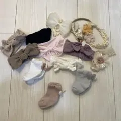 キッズ用ヘアバンドと靴下セット