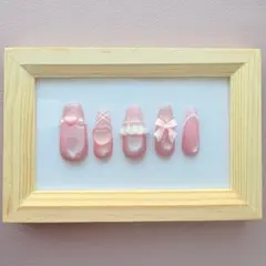 ネイルチップ ピンク 量産型 地雷系 リボン ハート パール