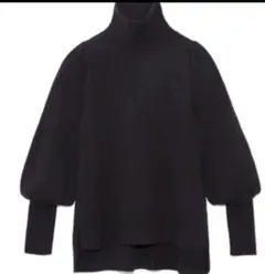 SNIDEL Sustainaハイネックパフスリニットプルオーバー