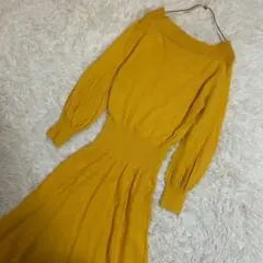 FRAY I.D ニットワンピース イエロー F キレイめ シンプル 秋冬