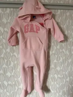 GAP フード付きロンパース 12-18ヶ月 ピンク 80