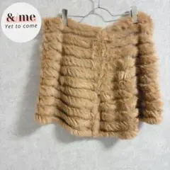 美品　プロポーションボディドレッシング　ラビットファー　ケープ　ポンチョ