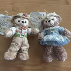 ダッフィー&シェリーメイぬいぐるみバッチ2体セット(スプリング)