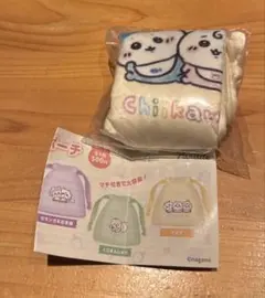 ちいかわベビー 巾着ポーチ　トリオ　ちいかわ　ハチワレ　うさぎ