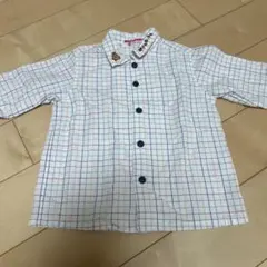 ミキハウス 長袖シャツ 80サイズ チェック柄