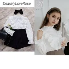 DearMyLoveRose Vフリルハイネックブラウスのサムネイル