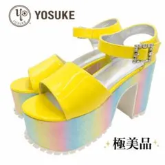 【極美品✨】yosuke ヨースケ エナメル レインボー 厚底サンダルのサムネイル