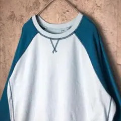 YK80 古着　エディーバウアー　スウェット　好配色 90s Y2K