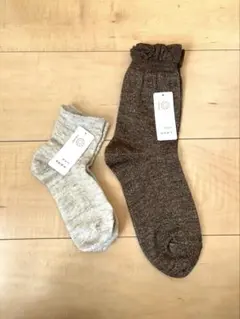 千代治 靴下2足セット シルクウール＆リネン 22〜24cm