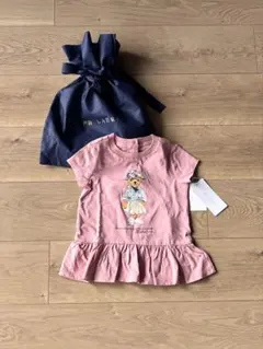 ラルフ・ローレン ポロベアプリント ペプラムTシャツ ピンク 女の子 1歳