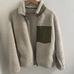 UNIQLO ユニクロ　防風アウターフリースジャケット　ベージュ　Lサイズ