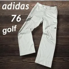 adidas メンズ ゴルフパンツ 76 ウェア 刺繍ロゴ グレー系(U99)☆