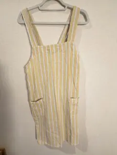 ストライプ サロペットエプロン