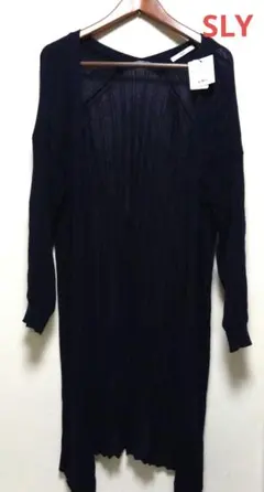 SLY ネイビー ロングカーディガン フリーサイズ