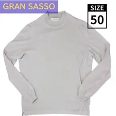 GRAN SASSO 12Gソフトコットン モックネックニット アイスグレー 