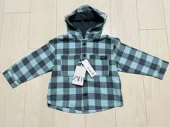 【新品未使用】ZARA フード付きアウター チェック 98㎝のサムネイル