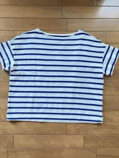 無印良品、ボーダー柄 半袖Tシャツ カットソーM-Lのサムネイル