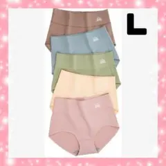 レディース ショーツ 5枚セット 深ばき 綿　L　美尻サポート 吸汗通気　下着