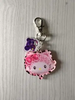 ハローキティ レオパード柄キーホルダー