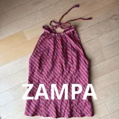 ZAMPA レディース チェック柄 ホルターネック キャミソール　日本製　ザンパのサムネイル
