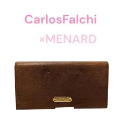 カルロスファルチ　メナード　長財布　ブラウン　イエローのサムネイル