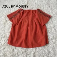 ⁠アズールバイマウジー 袖刺繍ブラウス 赤 SサイズAZUL BY MOUSSYのサムネイル