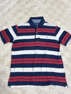TOMMY HILFIGER ポロシャツ ボーダー柄 Lサイズ