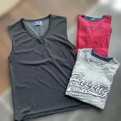 まとめ売り　Tシャツ　ドライメッシュ　スリーブレス　黒　140 キッズ　半袖