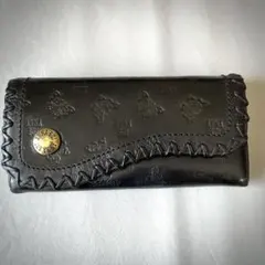 ウィリアム・ウォレス】三つ折り レザー 長財布 本革 シルバー